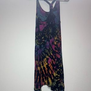 Tye dye dress mid length one of a kind